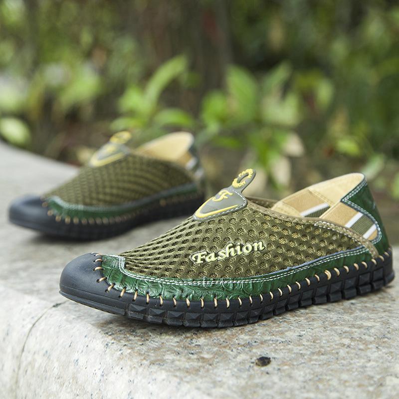 Kožené Muži Vodní Plážové sandály Léto Venkovní Ležérní Sportovní sandály s uzavřenou špičkou Protiskluzové Měkké Turistické Brodící tenisky