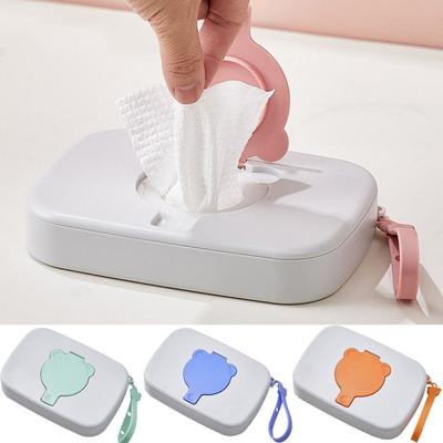 Flip Cover Portable Wet Tissue Box Silicone Seal Travel Wipe Holder  Outdoor Activities