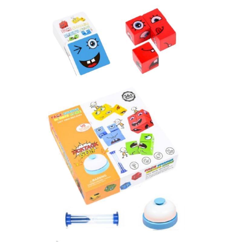 Wooden Transforming Puzzle Cube With Sound Button