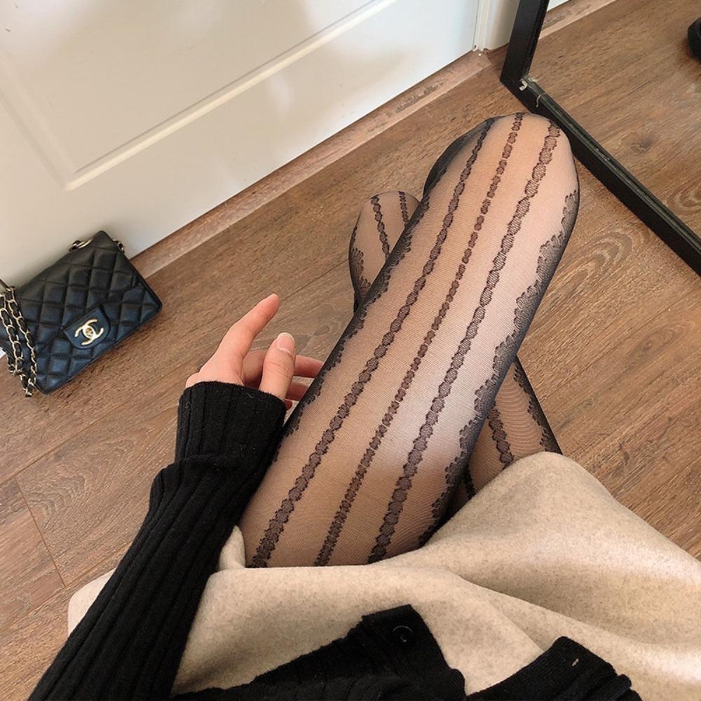 Sweet Lolita Pantyhose Summer Thin Stockings Fashion Knee Length Socks