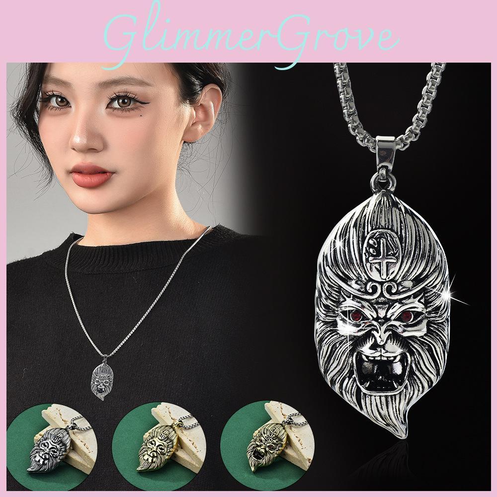 Tian Fashionable Qi Da Sheng Sun Wukong Pendant Necklace For Men With Retro Style And Quality Finish