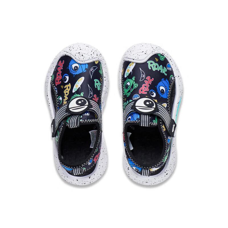 Li-Ning Cloud Shock Absorbing Wear-Resistant Lightweight Non-Slip Childrens Sandals Kids Sandals Black YKKT002-3