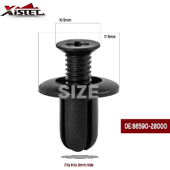 Xislet 120Pcs Fender Liner Push-Type Retainer Clip Fastener Compatible With Hyundai Kia Models Replace 86595-2T500, 86590-28000, 86155-2H100 - Bumper