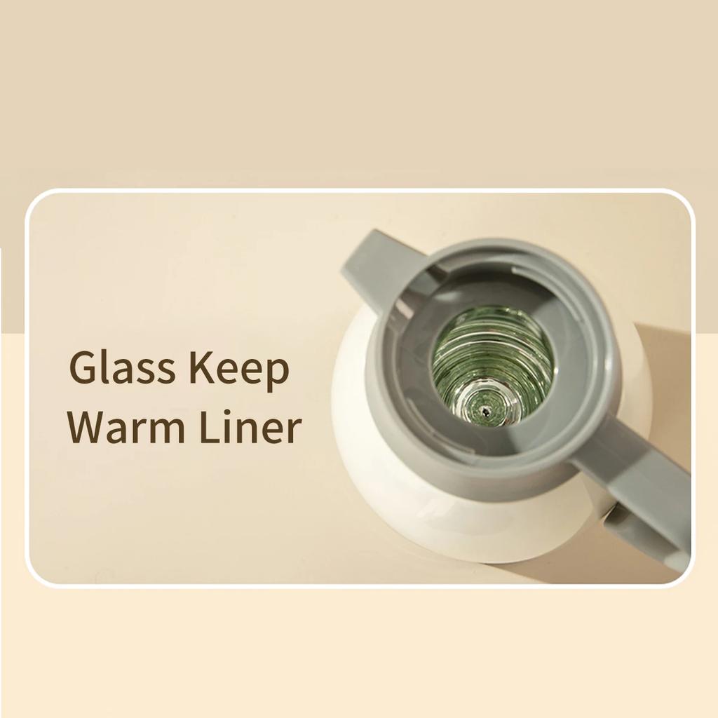 Thermos Kettle With Glass Liner Portable Large Capacity Hot Water Bottle Office Household Vacuum Insulated Kettle