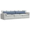 Sofa Cushions 2 Pieces Blue 145 X 40 Cm Cord Fabric