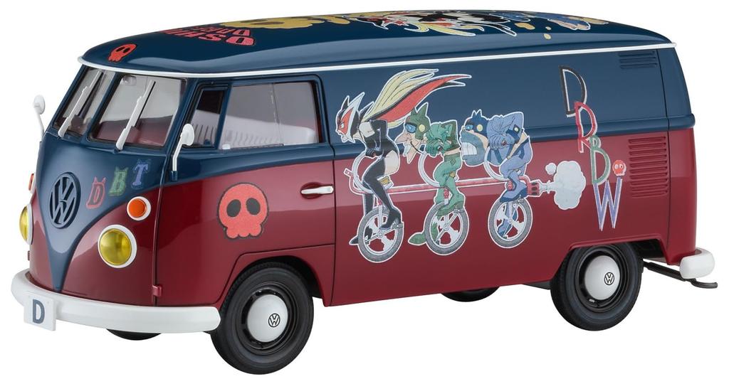 Hasegawa Time Bokan Series Yatterman Volkswagen Type 2 Delivery Van Dronbo Gang Plastic Model SP597 1/24