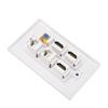 HD Multimedia Interface Wall Plate 6 Ports TV F Head CAT6 Network AV Wall Plate for Home
