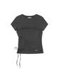 MISEKI SEOUL String Shirring Short Sleeve Charcoal