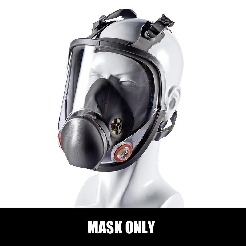 

6800 Полнолицевой противогазовый респиратор с двойным фильтрующим картриджем Пылезащитная маска для лица для распыления краски, полировки, безопасности труда