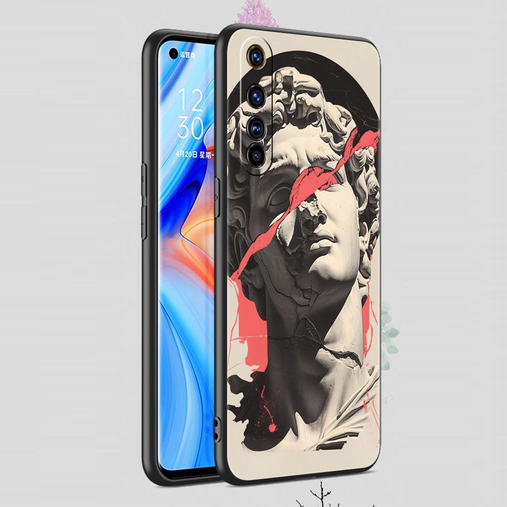 Fashion Ancient Greek Statues Case For Realme C67 C63 C55 C53 C35 C25 C21 GT 2 3 5 6 10 11 12 13 Pro Plus Soft TPU Phone Cover