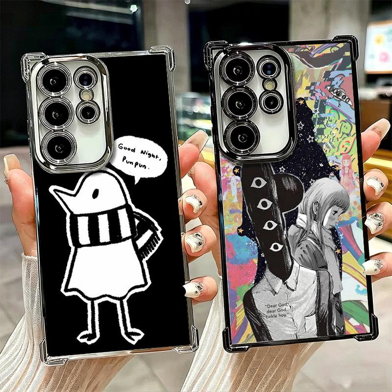 Oyasumi Punpun Anime Soft Phone Case For Samsung Galaxy S26 Ultra S25 Edge S24 FE S23 Plus S22 S21 + S20 Plating Anti-Fall Funda