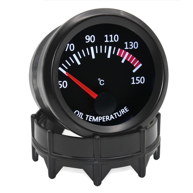 MAIMEIMI Automobile 50~150℃ Oil Temperature Gauge with White Light 2" 52mm Oil Temp Meter+Sensor 1/8NPT for Racing Car 12V