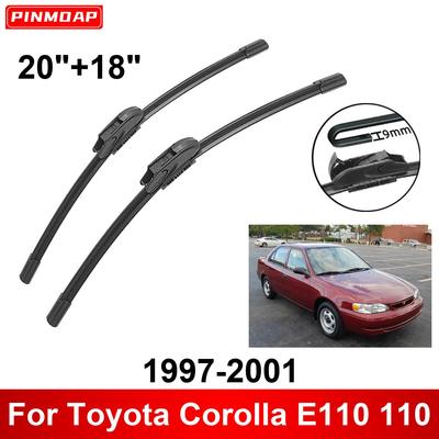 2 Limpadores 20" 18" Limpadores dianteiros Substituição Ajuste para Corolla E110 110 1997-2001, Palhetas do limpador de para-brisa Palheta do limpador do equipamento original