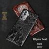 OPPO Reno10PRO Skull Cowhide Leather Cover: Genuine Leather Half Package Protective Case for Reno10 & Reno10Pro+ Phones.