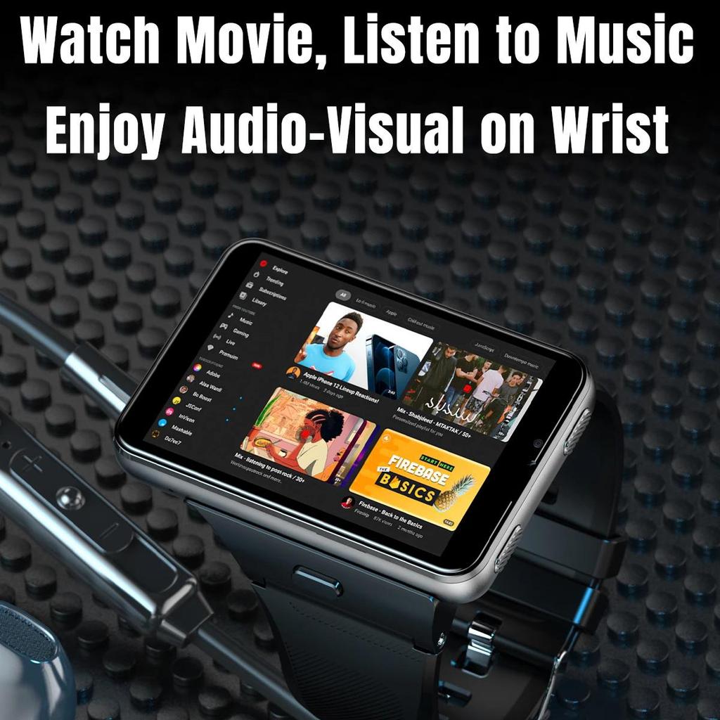 4G Android 11 Smart Watch 2.88'' Touch Screen 4GB 64GB GPS WiFi SIM Watch Phone