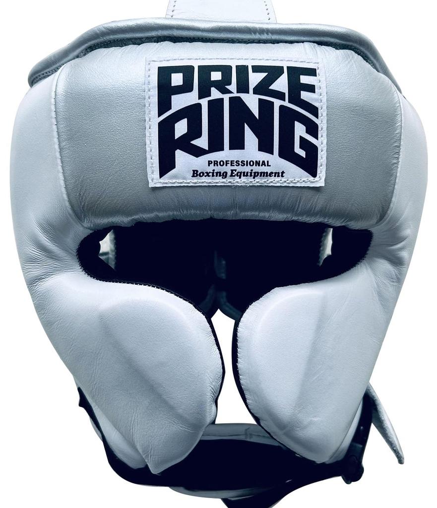 PRIZE RING Lightweight Headgear L Size "Professional SS" Silver/White