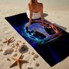 Serviette de Plage Casque Ondes Musicales, Microfibre Super Douce, Cadeau pour Elle/Lui, Anniversaire, pour Piscine, Plage, Voyage, Décoration d'Intérieur Cadeaux pour Fans