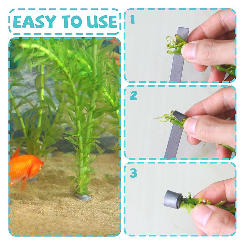 10pcs Flexible Foldable Aquarium Plant Weights - Durable Bendable Metal Strips For Secure Plant Anchors For Fish Tank
