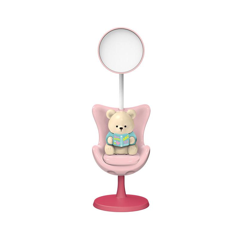Cartoon Cute Bear Usb Charging Led Table Night Light Three-Speed Adjustable Child Eye Protection Warm White Desk Lamps Ornaments