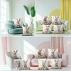 1 Pc Easter Day Cushion Cover Cute Bunny Eggs Pillow Cover Easter Rabbit Pillowcase Home Decorative Throw Pillow Case 45X45Cm