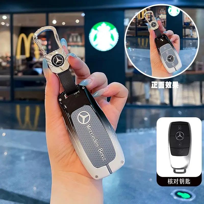 SFX1 Car Remote Key Case Cover Shell For Mercedes Benz C S Class W223 W206 Maybach S400 S450 S500 Protector Fob Bag Accessories