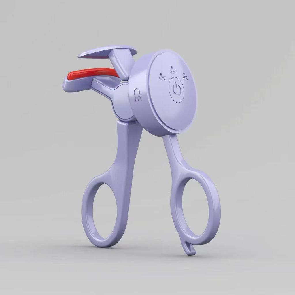 Smart USB Rechargeable Heated Eyelash Curler with Frameless Design for Long-Lasting Curl and Temperature Control