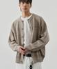 Alyss Mixed Crop Knit Cardigan [Oatmeal]