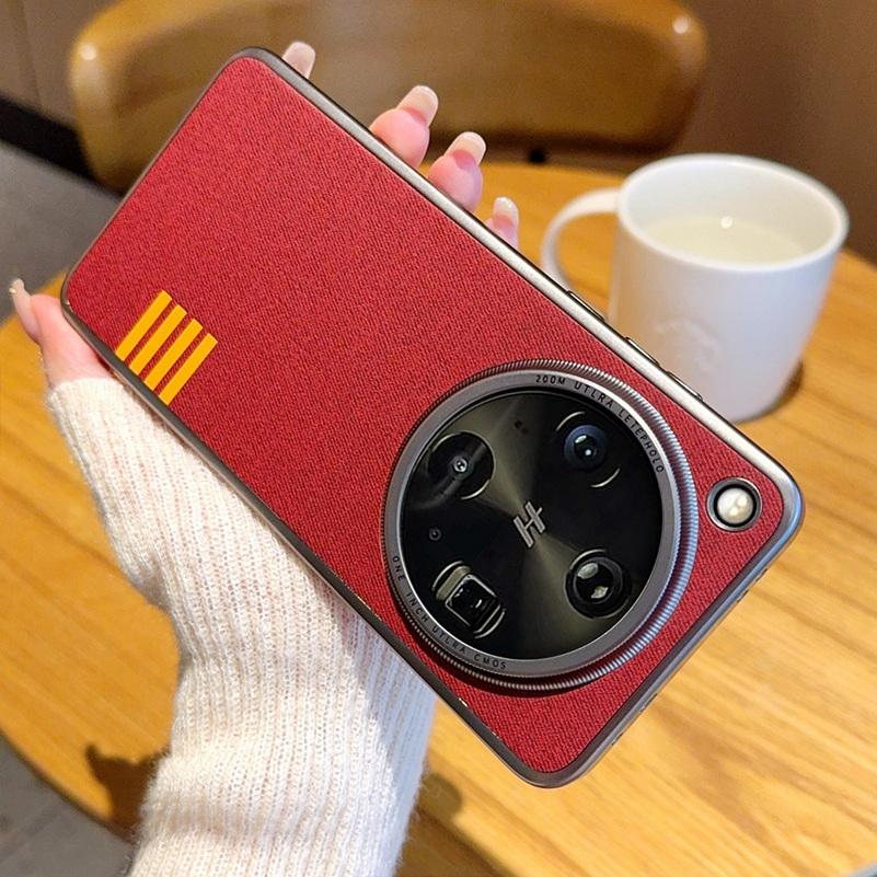 Étui d'objectif protecteur surélevé à bords gris en cuir vintage à tapoter pour OPPO Find X8 Ultra X8s Plus X8 Pro Housse de protection