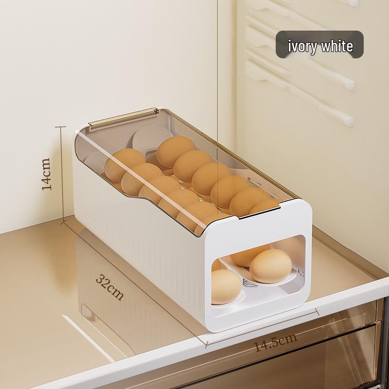 Transparent Food-Grade Egg Storage Box with Lid for Refrigerator