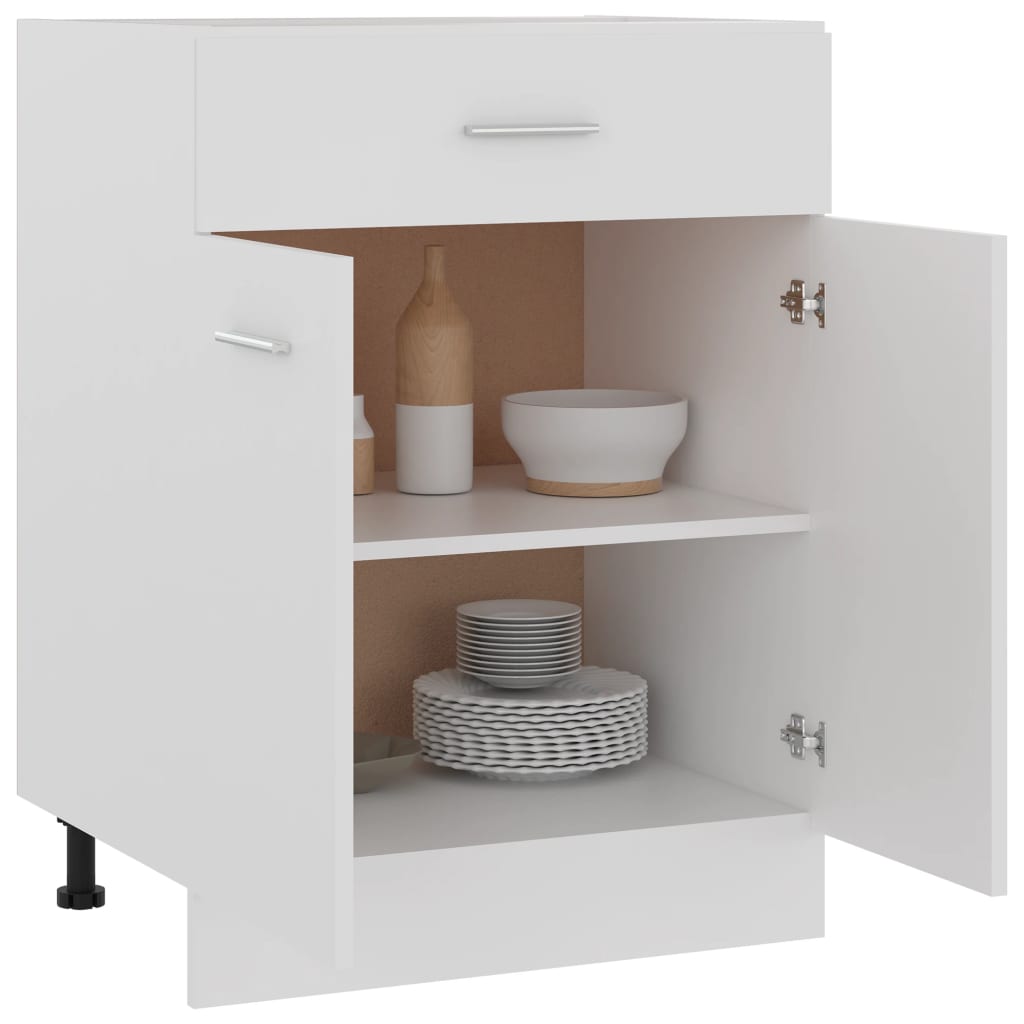 vidaXL Schubunterschrank Lyon Weiß 60x46x81,5 cm Holzwerkstoff