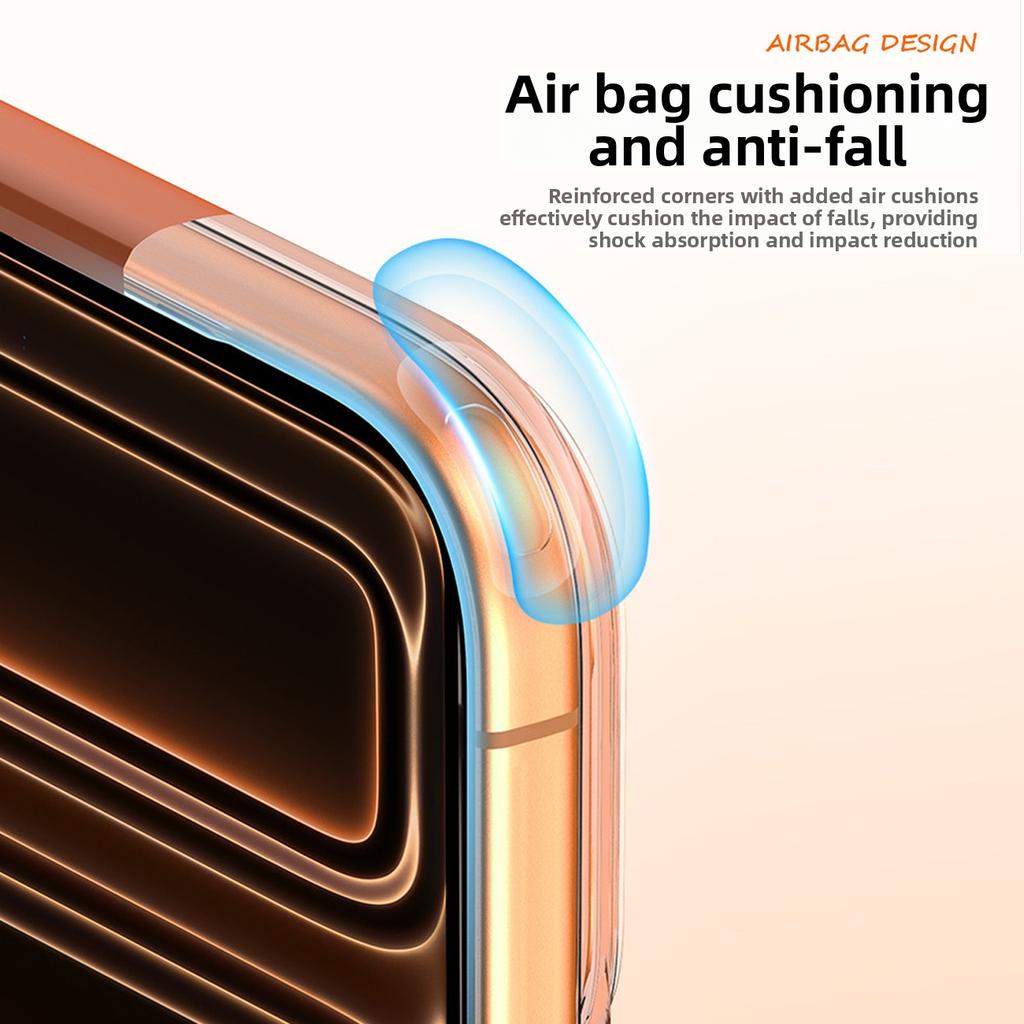 Funda Transparente Dura con Borde Suave de Silicona Avanzada para iPhone 17 17 Pro 17 Pro Max Funda Protectora Antigolpes Funda Regalo