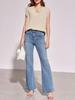 Women's Oversized V Neck Sweater Vest Sleeveless Ribbed Knit Loose Fit Top