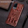 Genuine Leather Crocodile Skull Half Case for iQOO 8 Phone, Protects and Stylizes In Style
