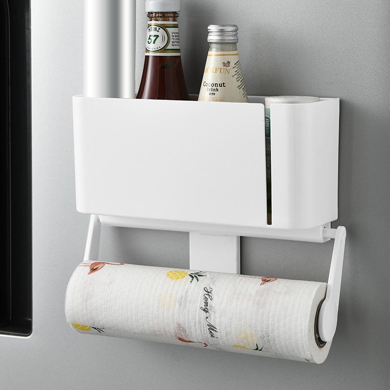 Kitchen No-Drill Cabinet Paper Towel & Wrap Rack