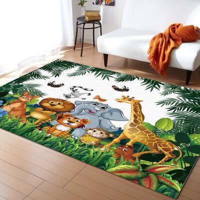 Jungle Cartoon Animal Covor Girafa Leu Covor Decor camera de zi Covor mare Dormitor Covoraș de târât pentru copii Covoraș de baie pentru baie