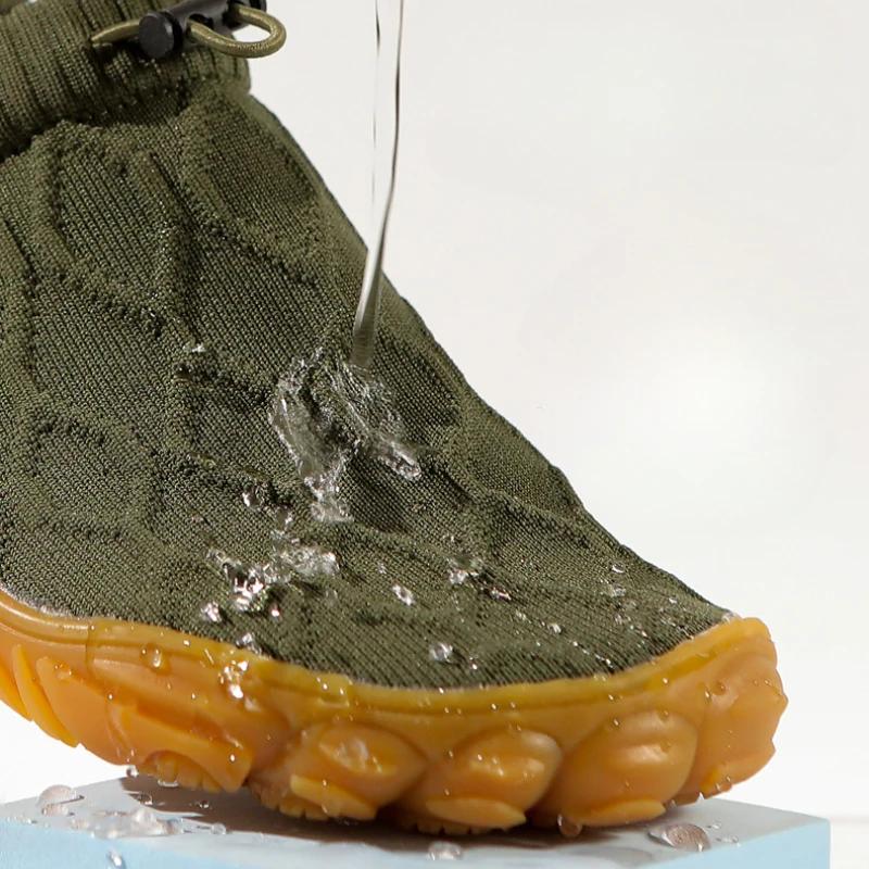 Minimalist Men's Barefoot Shoes Anti Slip Breathable Knitting Walking Shoes for Men Wear-resistant Lightweight Running Sneakers