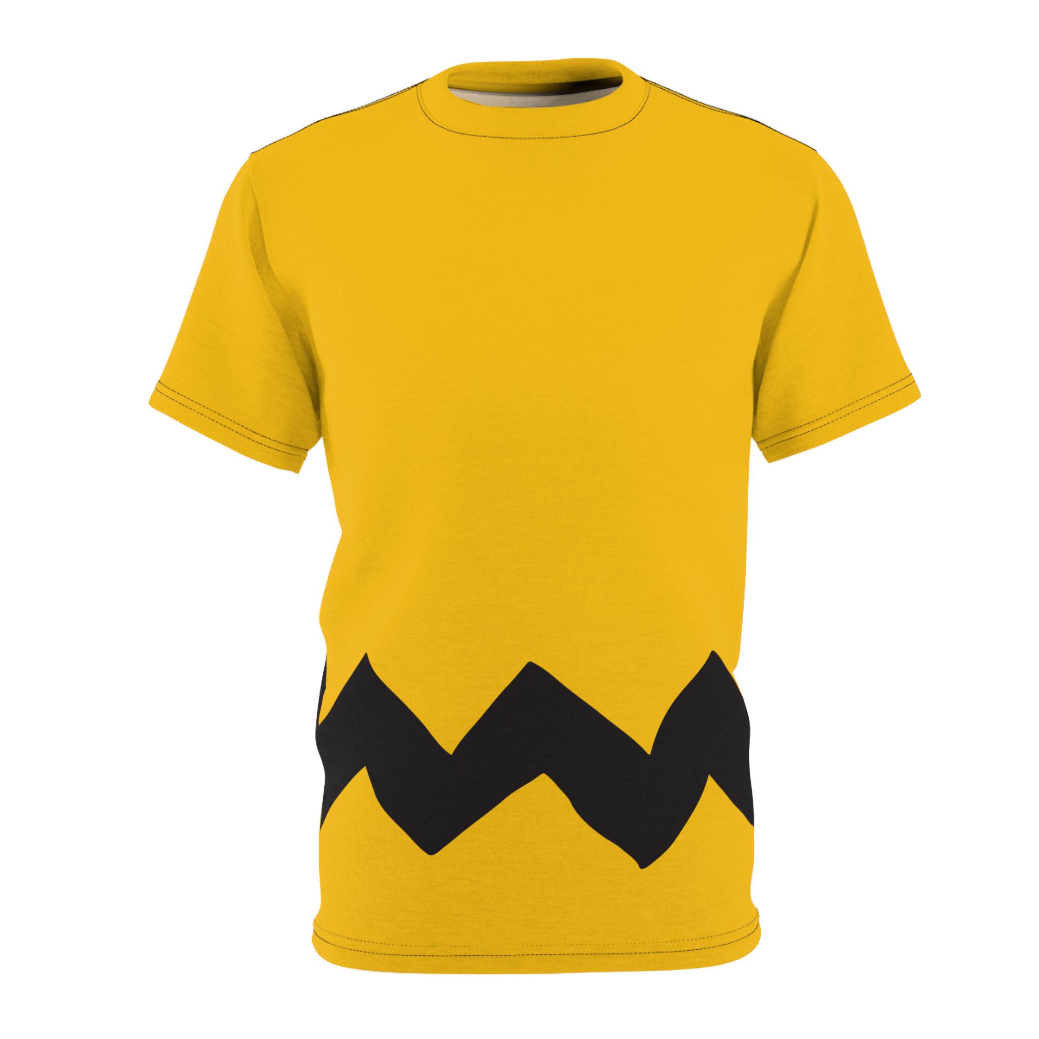 

Charlie Brown Unisex Instant Halloween Costume Cut Sew Tee AOP Classic T-shirt Party October Wear Trick or Treat Cartoon Tshirt XXXXL