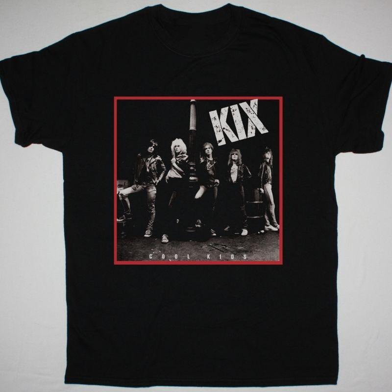 Vtg KIX Band COOL KIDS Heavy Cotton Black All Size T Shirt For Men BT023 S