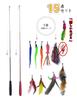 ChengshiYu Cat Toys, Cat Teaser, Feather Toy, Pet Supplies, 15-Piece Set, Cat Toy, Novelty Cat Toy, Extendable Fishing Rod, Natural Feather Rod Bell,