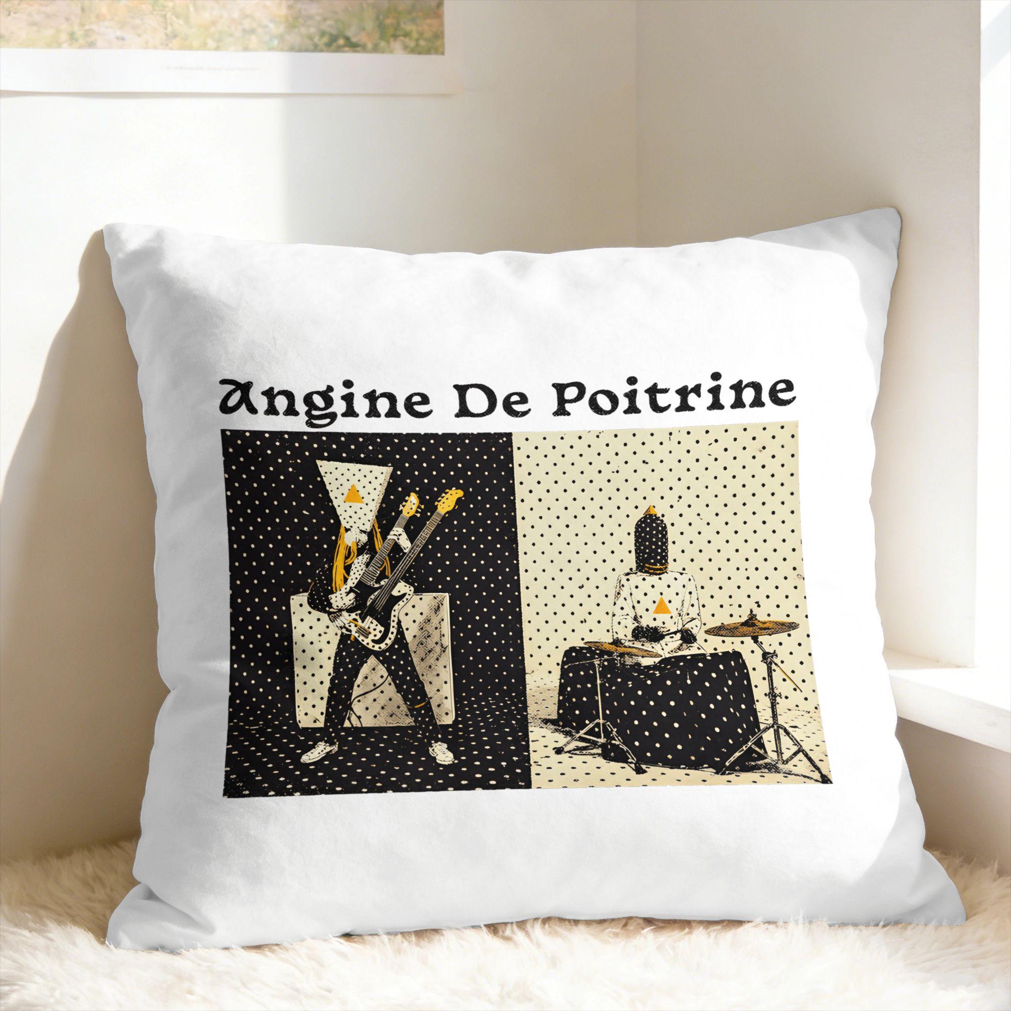 Fine Glasses Unisex Angine De Poitrine Rock Band Pillow Cover Custom Cushion Cover Vintage Pillow Case For Chair Sofa Home Decor