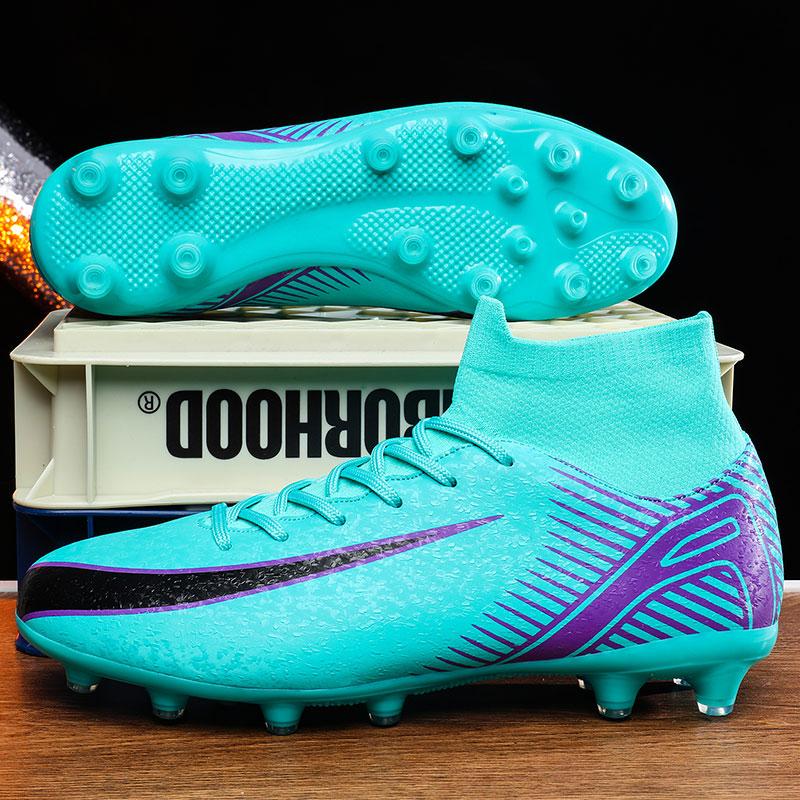 Wysokie Buty Piłkarskie Męskie Duży Rozmiar 47 Treningowe Sportowe AG Długi Kołek TF Złamany Kołek Buty Piłkarskie Siatkowa Podszewka Gumowa Podeszwa