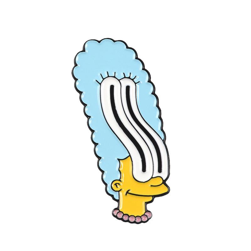 Stylish Goofy Head Brooch - The Simpsons Cartoon Character Badge