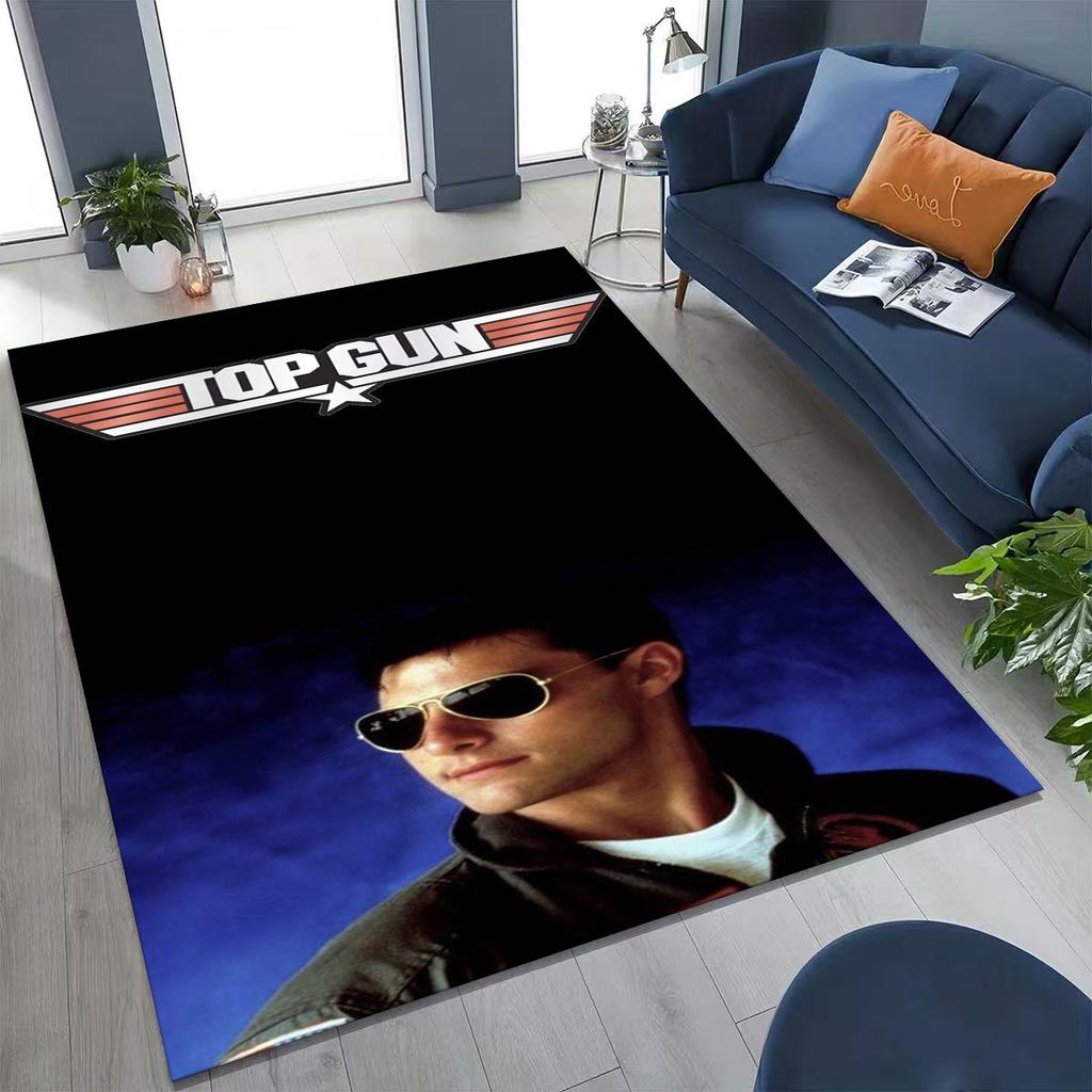 2026 Top Gun Tom Cruise Fighter Sign Art Carpet Rug for Bedroom Living Room Sofa Home Doormat Decor,Large Kid Non-slip Floor Mat