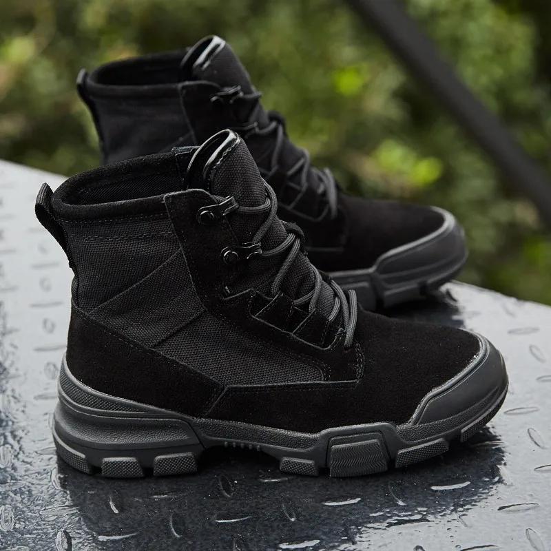Fashion High Top Climbing Shoes Women Outdoor Hiking Anti-skid Cross-country Mountaineering Boot Ladies Shoes  Ankle Boots for Women