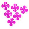 10Pcs 60mm 4 Blades Propeller Plastic Turning Boat Propellers Accessories with 2mm HoleRose Red