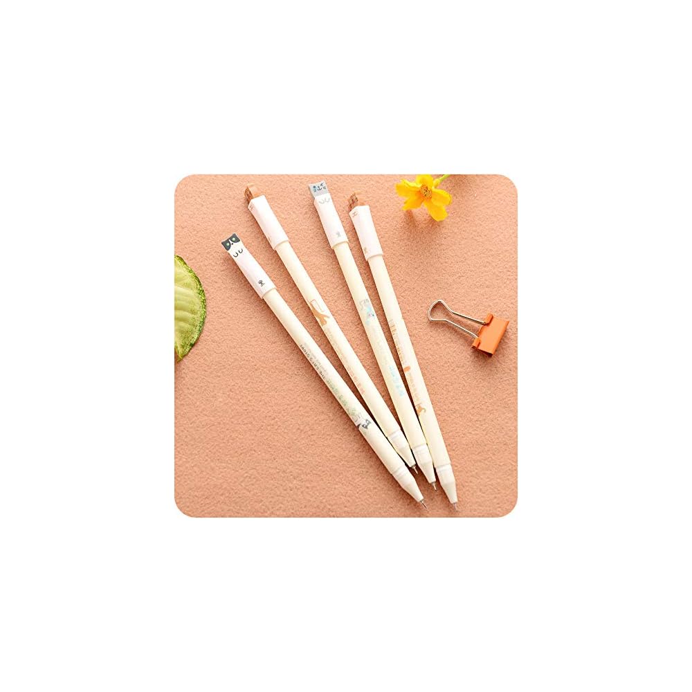 Sencoo 12-Pack Black Gel Ink Pens Cute Cat Design 0.38mm Ideal for Students Birthday Gift for Boys and Girls