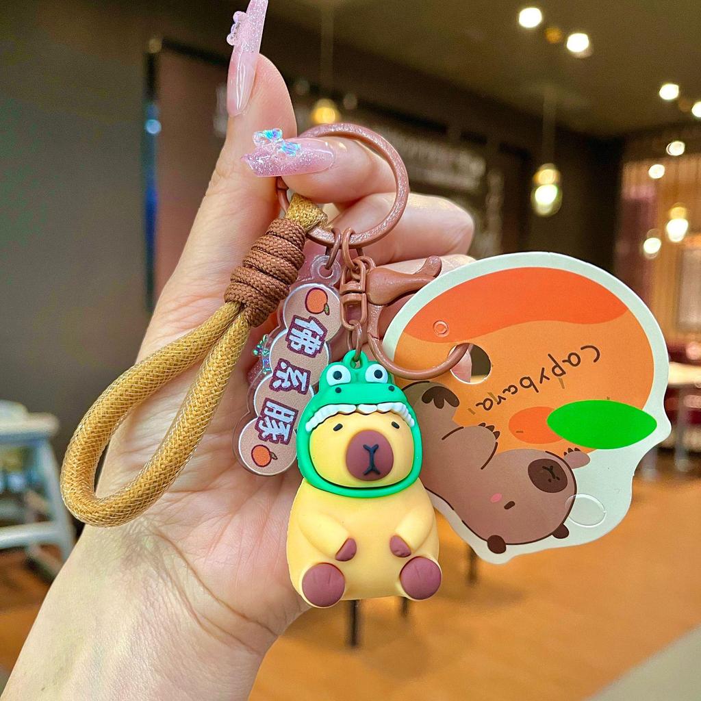 Bedårande Gris & Panda Stapelleksak Hängsmycke Nyckelring - Sött Par Bilväska Tillbehör, Perfekt Liten Gåva