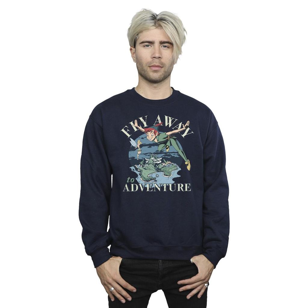 Disney Mens Peter Pan Fly Away To Adventure Sweatshirt