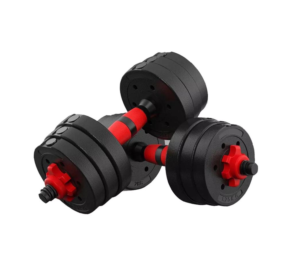20kg adjustable bitumen dumbbells + barbells