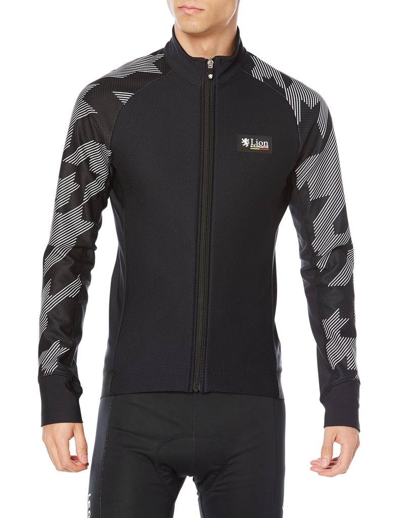 Lion De Capelmuur Competition Jacket EVO4 Oblique Size for Cycling Black, S, Fall/Winter (5°C-15°C)